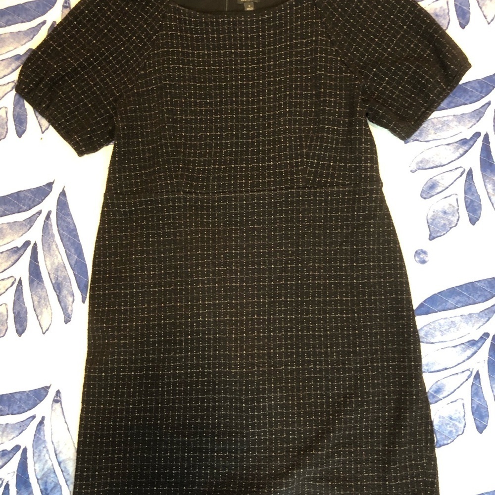 Elegant Black white tweed like Dress